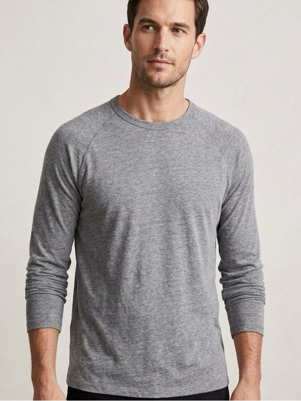J. Crew • Men’s Triblend Grey Long Sleeve Tee Shirt